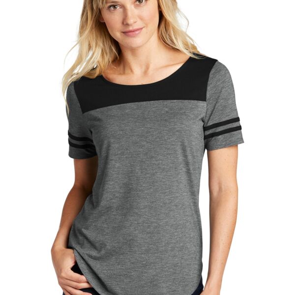 Ladies PosiCharge ® Tri Blend Wicking Fan Tee Thumbnail