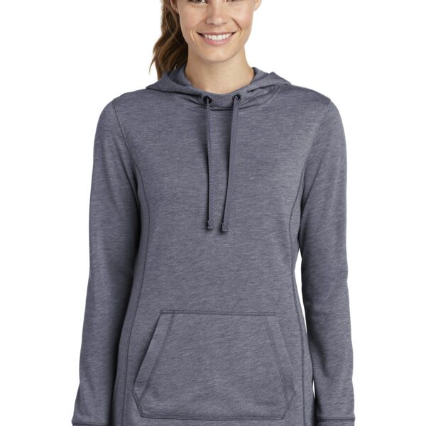 Ladies PosiCharge ® Tri Blend Wicking Fleece Hooded Pullover Thumbnail