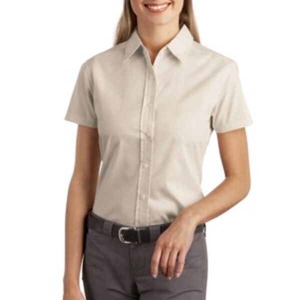 Ladies Short Sleeve Easy Care, Soil Resistant Shirt Thumbnail