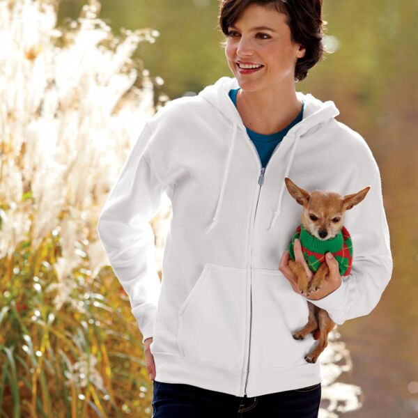 DryBlend® Adult Full-Zip Hooded Sweatshirt 12600 LEDL Thumbnail
