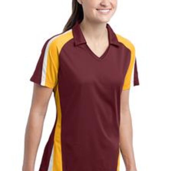 Sport-Tek® - Ladies Tricolor Micropique Sport-Wick®Polo. LST654 Thumbnail