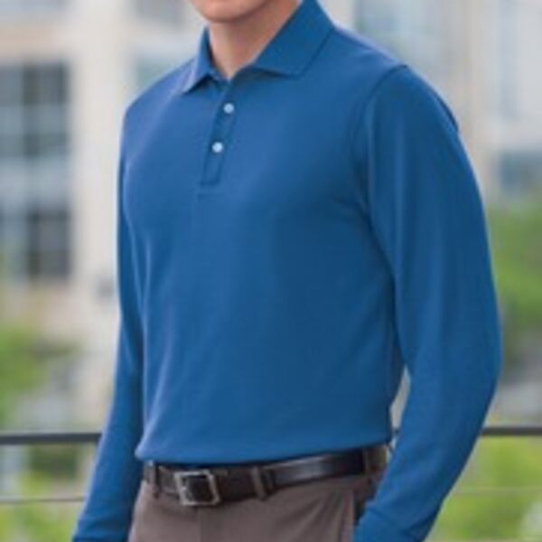 Port Authority® - Long Sleeve EZCotton™ Pique Polo. K800LS  Thumbnail