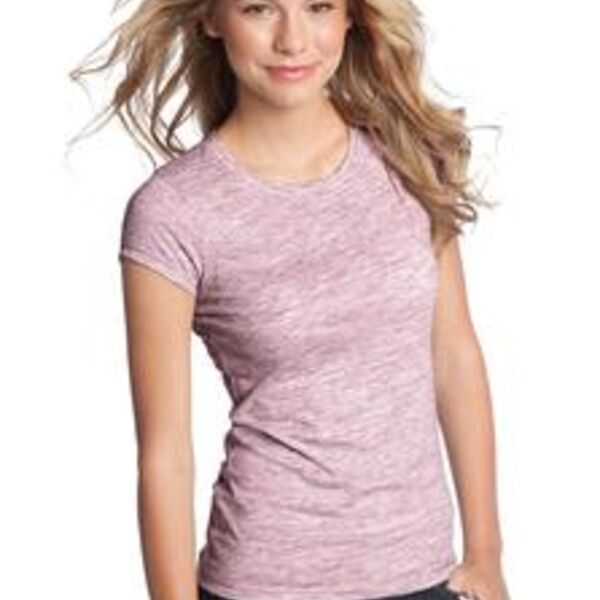 District® - Juniors Extreme Heather Cap Sleeve Crew Tee. DT2000  Thumbnail